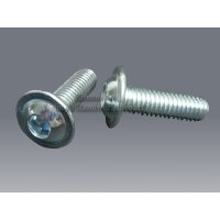 Linsenkopfschrauben M5 x 25 mm ISO 7380 mit Flansch verzinkt