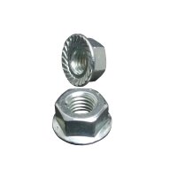 Sperrzahnmuttern M 4 Bundmuttern Edelstahl A2 DIN 6923