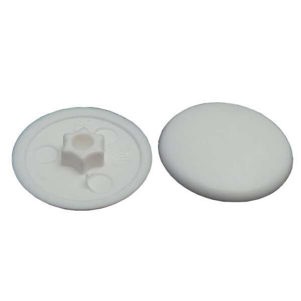 Abdeckkappen weiß für Schrauben mit I-Stern Innenvielzahn Torx 20