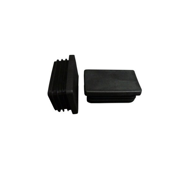 Rohrstopfen rechteckig 45x25 mm schwarz RW 1-3 mm