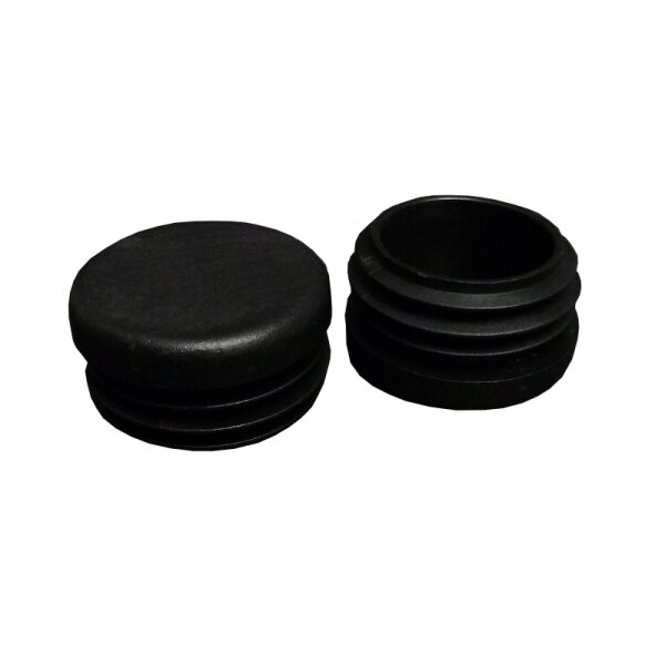 Rohrstopfen rund 27 mm schwarz für Rundrohre