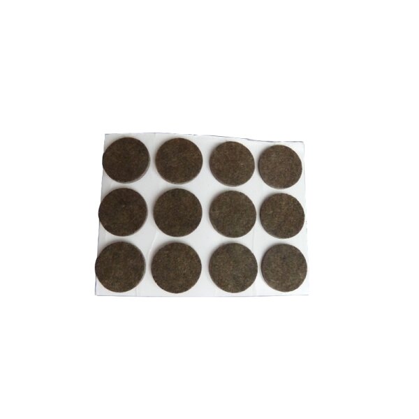 Filzgleiter rund 12 mm braun