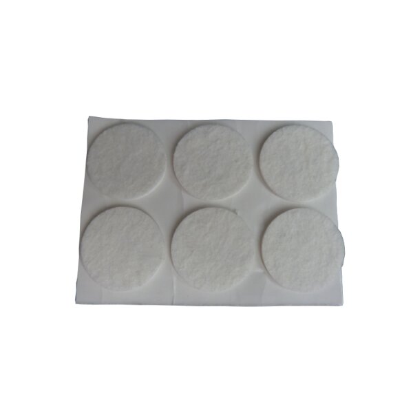 Filzgleiter rund 20 mm weiß