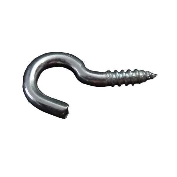 Schraubhaken gebogen 40 mm verzinkt