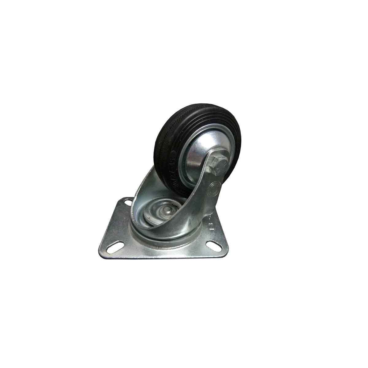 2 Bockrollen 150mm Stahlfelge Voll-Gummi Bis 135kg Transport Rolle Laufrollen