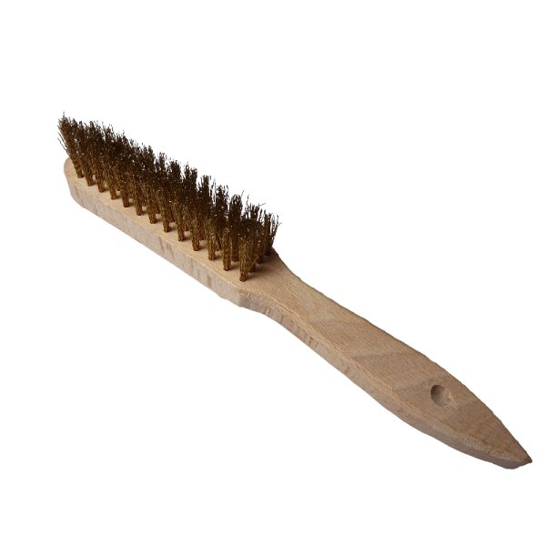 Drahtbürste 4- reihig Messing gewellt