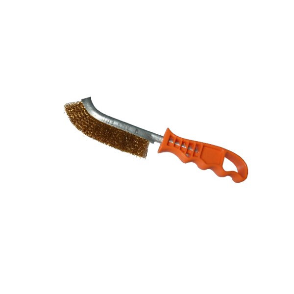 Drahtbürste Stahlschiene 1- reihig Messingdraht