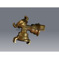 Schnellkupplungs Verteiler 1/2" auf 3/4" Messing