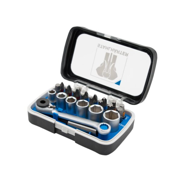 Bitbox 24 tlg. Bits TX PZ PH Schlitz Innensechskant Steckschlüssel Ratsche