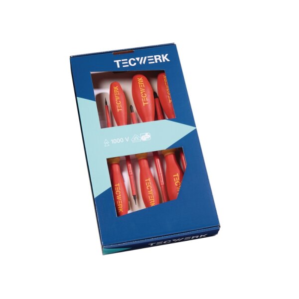 Schraubendreher -Satz VDE Kreuz PH / Schlitz 6 tlg. Elektriker Schraubenzieher